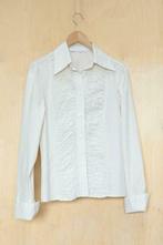 Xandres zijden katoenen blouse offwhite wit ruffles mt 40 M, Kleding | Dames, Maat 38/40 (M), Ophalen of Verzenden, Wit, Zo goed als nieuw