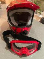 Crosshelm met bril 51-52 cm kind, Motoren, Kleding | Motorhelmen, Kinderen, Offroadhelm, Tweedehands, Ophalen