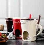 Nieuw chocolade fondeu bekers incl vorkje, Ophalen of Verzenden, Nieuw, Kop(pen) en/of Schotel(s)