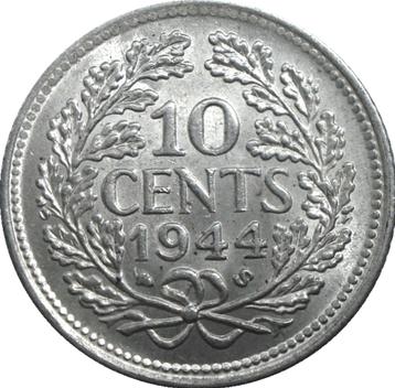 Nederland 10 cent 1944 (S, UNC, zilver) beschikbaar voor biedingen
