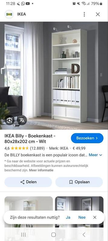 Billy boekenkasten wit