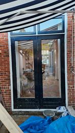 Openslaande tuindeuren, hardhout, Doe-het-zelf en Verbouw, Kozijnen en Schuifpuien, Gebruikt, Deurkozijn, 150 tot 225 cm, Hout