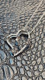 Prachtige 18karaat gouden harte hanger met onyx en zirkonia, Sieraden, Tassen en Uiterlijk, Ophalen of Verzenden, Nieuw, Goud