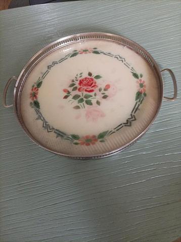 Vintage Dienblad met Rozenmotief beschikbaar voor biedingen