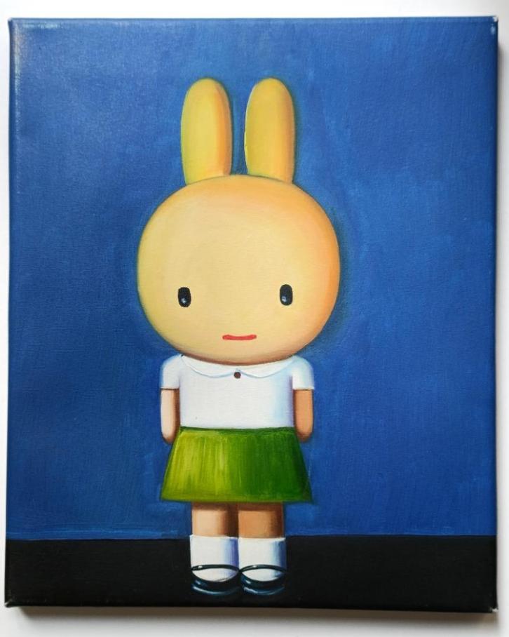 Chinese Bunny Replica schilderij LIU YE Nijntje Miffy Copy, Antiek en Kunst, Kunst | Schilderijen | Modern, Ophalen of Verzenden