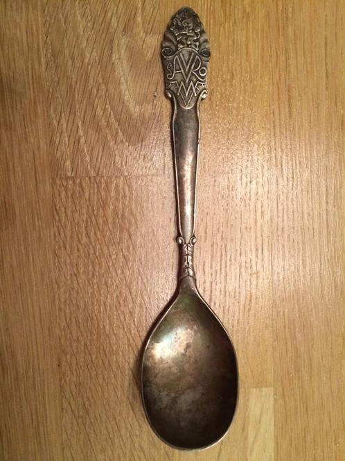 Art deco Gero Avro verzilverde lepel zomer 1934 GN Gero 90, Antiek en Kunst, Antiek | Bestek, Ophalen of Verzenden