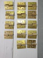 Partij messing scharnieren, Ophalen of Verzenden, Gebruikt, Koper of Messing, Scharnier