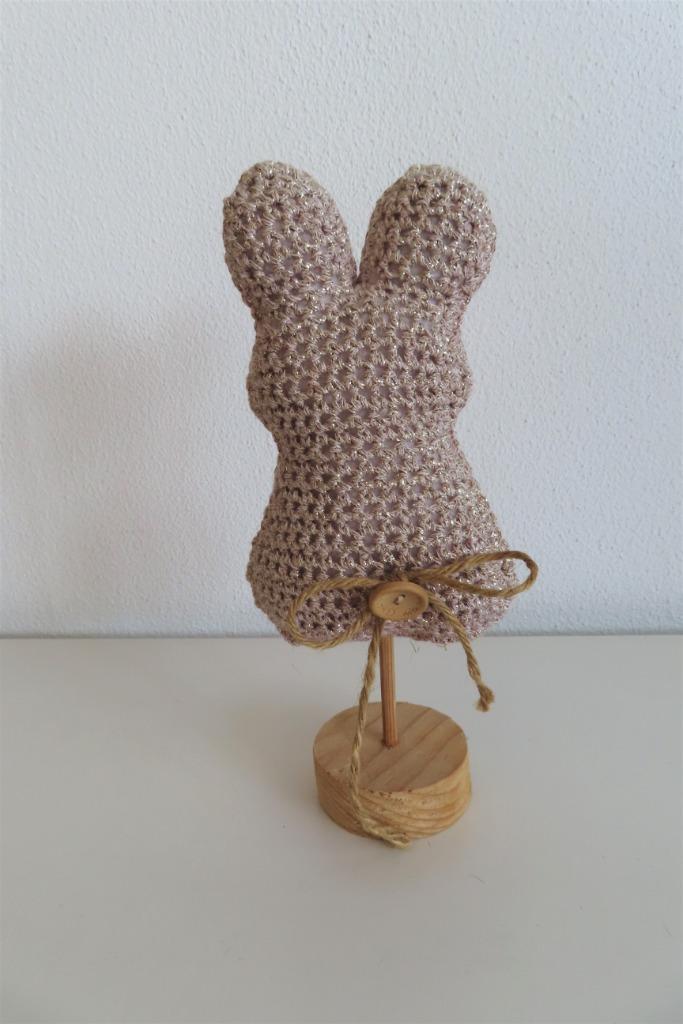 Konijn op stok glitter (3311), Kinderen en Baby's, Kraamcadeaus en Geboorteborden, Nieuw, Kraamcadeau, Ophalen of Verzenden