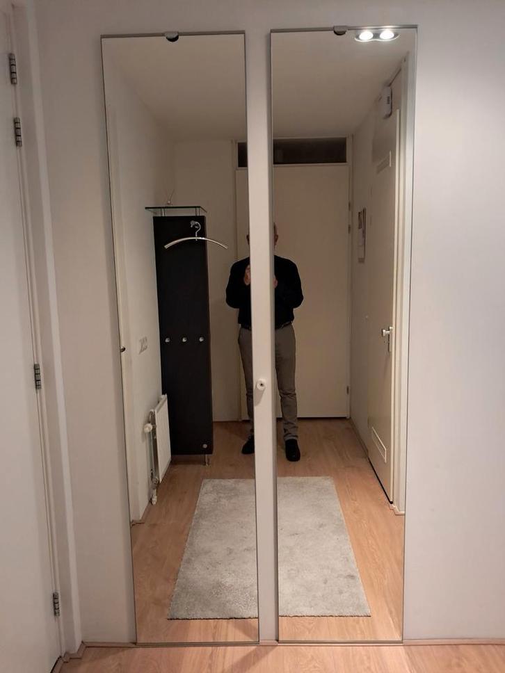 Spiegeldeuren Ikea, Huis en Inrichting, Woonaccessoires | Spiegels, Zo goed als nieuw, 50 tot 75 cm, Minder dan 100 cm, Rechthoekig