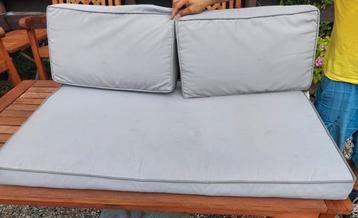 Kussens voor tuinbank&fauteuils nieuwe creme hoezen erbij beschikbaar voor biedingen