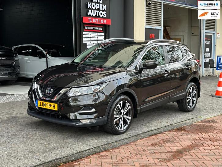 Nissan Qashqai 1.3 DIG-T Tekna Aut Leer Navi Camera Carplay, Auto's, Nissan, Bedrijf, Te koop, Qashqai, 360° camera, ABS, Adaptive Cruise Control