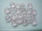 20 glas facet rondellen 8x6mm. rose, Ophalen of Verzenden, Nieuw, Kraal