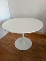 Witte Ikea ronde tafel, Huis en Inrichting, Tafels | Eettafels, Ophalen, Kunststof, Gebruikt, Rond