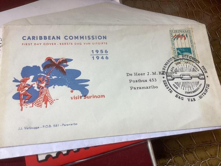 No4927 Suriname E9 gelopen Heb ook van Nederland jaargangen, Postzegels en Munten, Postzegels | Eerstedagenveloppen, Beschreven