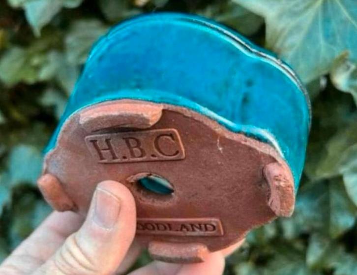 Bonsai schaal Lotus blauw geglazuurd aardewerk 12x11x5,7, Tuin en Terras, Bloempotten, Zo goed als nieuw, Aardewerk, Minder dan 40 cm