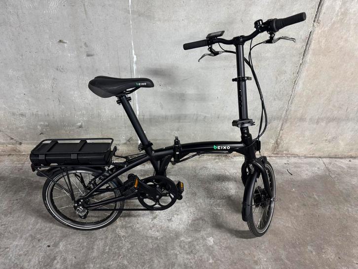 Beixo Crosstown zwart mat elektrische vouwfiets, Fietsen en Brommers, Fietsen | Vouwfietsen, Zo goed als nieuw, 16 tot 18 inch