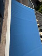 Keurig blauw zonnescherm, Tuin en Terras, Gebruikt, 450 cm of meer, Elektrisch, Ophalen of Verzenden