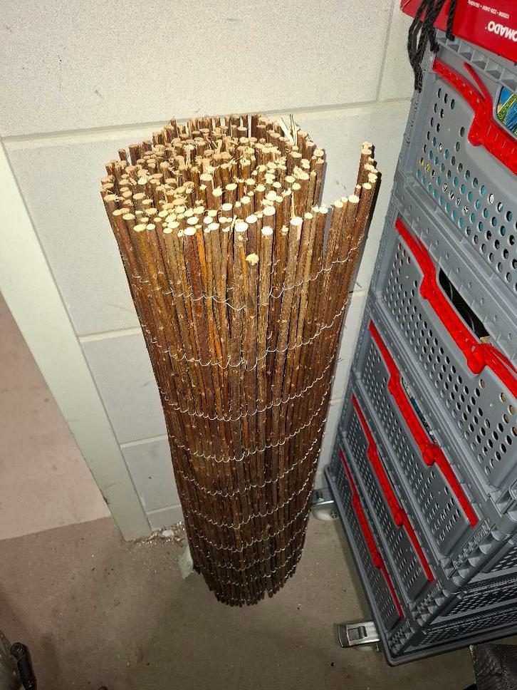 Wilgenhout scherm 100 x 250 cm tuin, Tuin en Terras, Gaas en Draad, Minder dan 10 meter, Ophalen