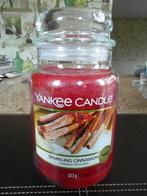 Yankee Candle geurkaars "SPARKLING CINNAMON"  Large Jar, Overige materialen, Nieuw, Ophalen of Verzenden, Kaars