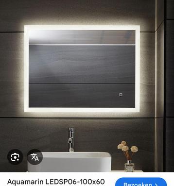 Aqua marin verlichte badkamerspiegels 3 stuks 100x60 80x60 beschikbaar voor biedingen
