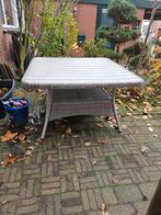Tuinset met vierkante tafel, Tuin en Terras, Tuintafels, Ophalen, Gebruikt, Vierkant, Wicker