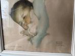 Bessie Pease Gutmann baby printjes in lijst 3x, Antiek en Kunst, Ophalen of Verzenden