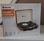 Denver VPL-120BROWN – Draagbare platenspeler met USB en spk, Ophalen of Verzenden, Nieuw, Platenspeler, Overige merken