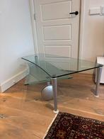 Bacher Tische design glazen salontafel tweedelig, Huis en Inrichting, Tafels | Salontafels, Ophalen, Modern design, 100 tot 150 cm