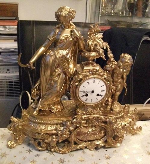 Brons vergulde Pendule (153 jaar oud ), Antiek en Kunst, Antiek | Klokken, Ophalen