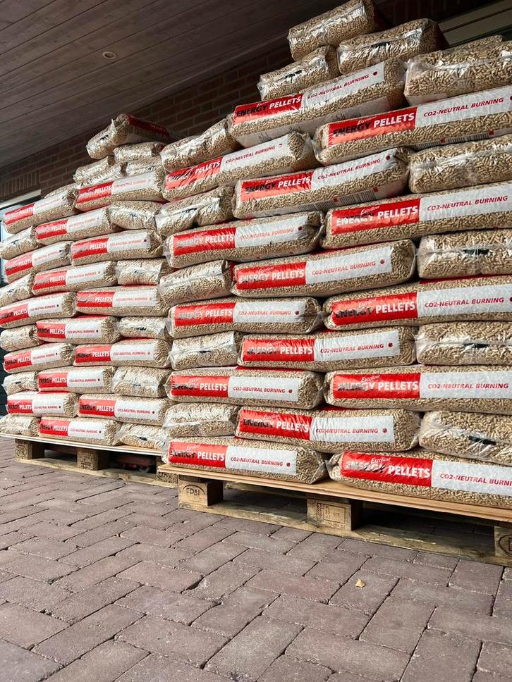 Witte of Bruine ENERGY  pellets "DE BESTE ", Tuin en Terras, Haardhout, Blokken, Overige houtsoorten, 6 m³ of meer, Ophalen of Verzenden