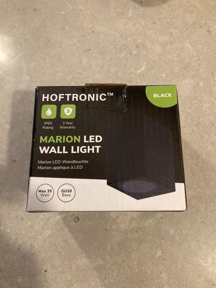 Dimbare LED wnadlamp kubus, GU10, IP44, zwart, Huis en Inrichting, Lampen | Wandlampen, Nieuw, Metaal, Ophalen