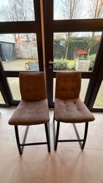 Antraciet suède barkrukken met draaiplateau, Ophalen, Draaibaar, 60 tot 90 cm, Zo goed als nieuw