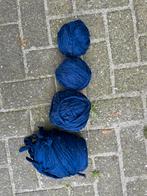 Blauw T-shirt Garen - 4 Bollen, Ophalen of Verzenden, Gebruikt, Breien of Haken, Wol of Garen