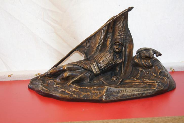 Inktstel  ( Gesneuvelde soldaat, Antiek en Kunst, Antiek | Koper en Brons, Ophalen of Verzenden