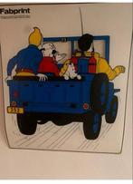 TinTin Kuifje poster in jeep, Ophalen of Verzenden, Gebruikt