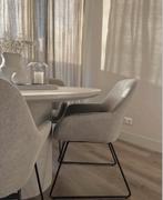 4x Jesper Home Kushi eetkamerstoel - Ivory Ivy, Ophalen, Zo goed als nieuw, Stof, Vier