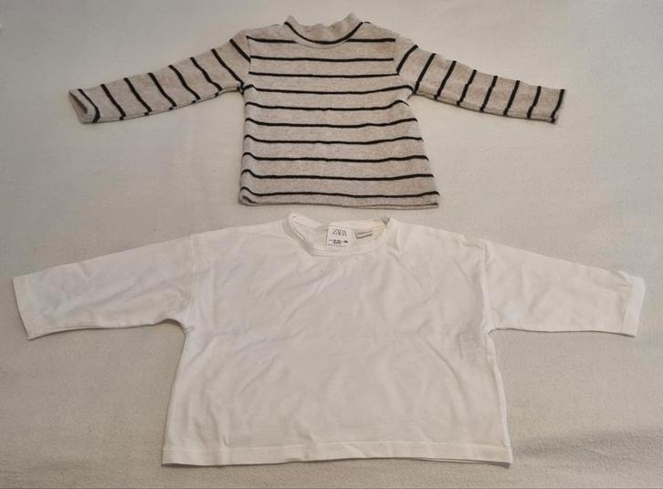 Zara truitje 2 x beige wit strepen baby kleding maat 80 trui, Kinderen en Baby's, Babykleding | Maat 80, Zo goed als nieuw, Jongetje