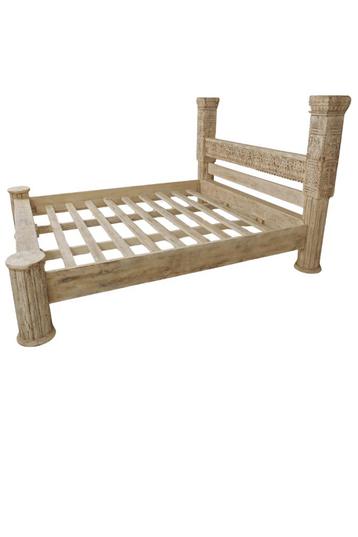 2 persoons bed Indisch houten bed beschikbaar voor biedingen