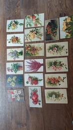 Diverse vintage wenskaarten bloemen, Natuur, Gebruikt, Ophalen of Verzenden, Voor 1940