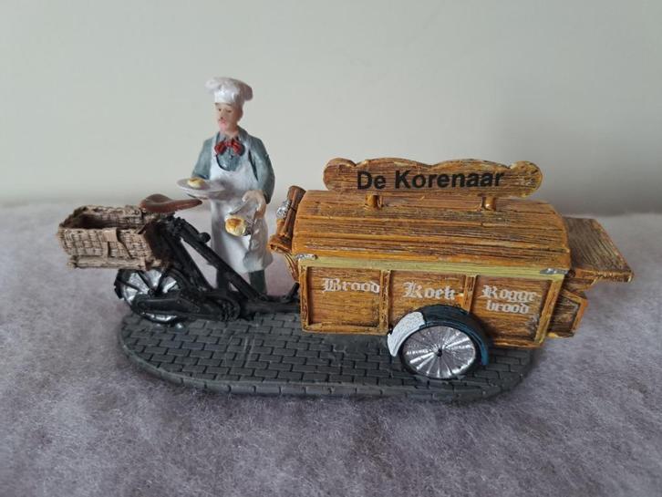 Miniatuur kerstdorp spulletjes: bakkersfiets, Diversen, Kerst, Zo goed als nieuw, Ophalen
