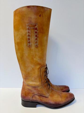 LUIGO BEUIGMO 1962 Bruin leer veter laarzen   Maat 41 beschikbaar voor biedingen