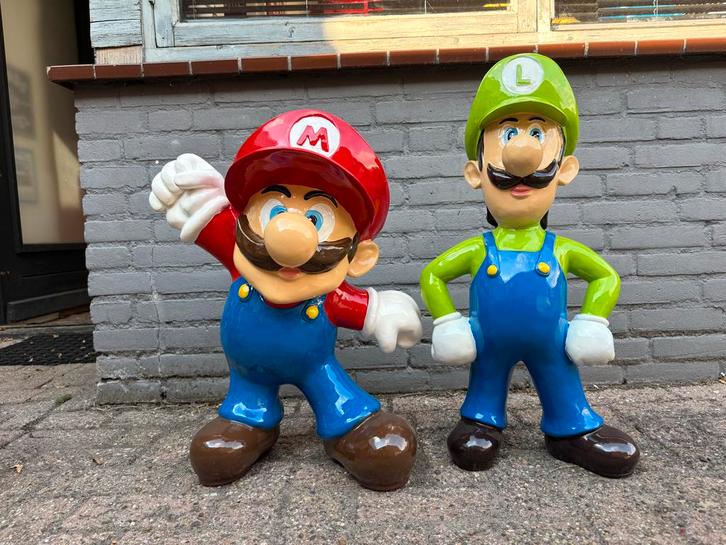 Mario & Luigi Beelden set reclame, Verzamelen, Beelden en Beeldjes, Zo goed als nieuw, Overige typen, Ophalen