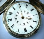 GROOT zakhorloge zilver spillegang in dubb. kast London 1833, Ophalen of Verzenden, Zilver, Overige typen