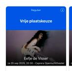 Twee tickets kaartjes Eefje de Visser Caprera 20-09 20.30 u, Tickets en Kaartjes, Twee personen, September