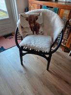 rotan kuipstoel, Ophalen, Gebruikt, Zwart, Eén