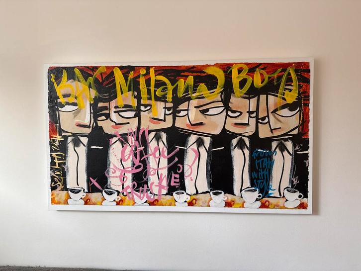 Selwyn Senatori Bar Milano Boys 150x85cm zeefdruk, Antiek en Kunst, Kunst | Schilderijen | Klassiek, Ophalen