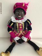 Authentieke V&D etalage zwarte Piet pop - 60cm, roze/blauw, Verzenden, Zo goed als nieuw