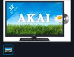 AKAI 32 INCH FLATSCREEN TV MET DVD combi / AFSTANDSBEDIENING, Audio, Tv en Foto, Televisies, Ophalen of Verzenden, Zo goed als nieuw
