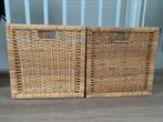 2x rieten kallax mand Branas, Huis en Inrichting, Ophalen, Gebruikt, Rond, Riet