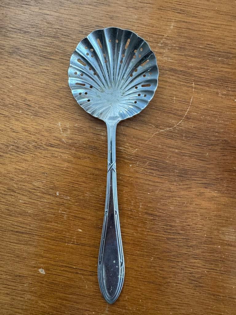 Vintage Kruisband Strooilepel - Vlekvrij Metaal, Antiek en Kunst, Ophalen of Verzenden